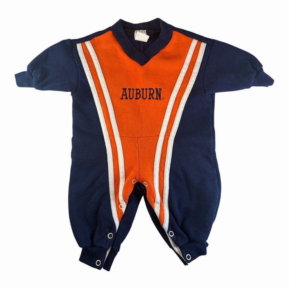 Vintage Little King Auburn University Tigers Baby One Piece Jumpsuit Size 6M